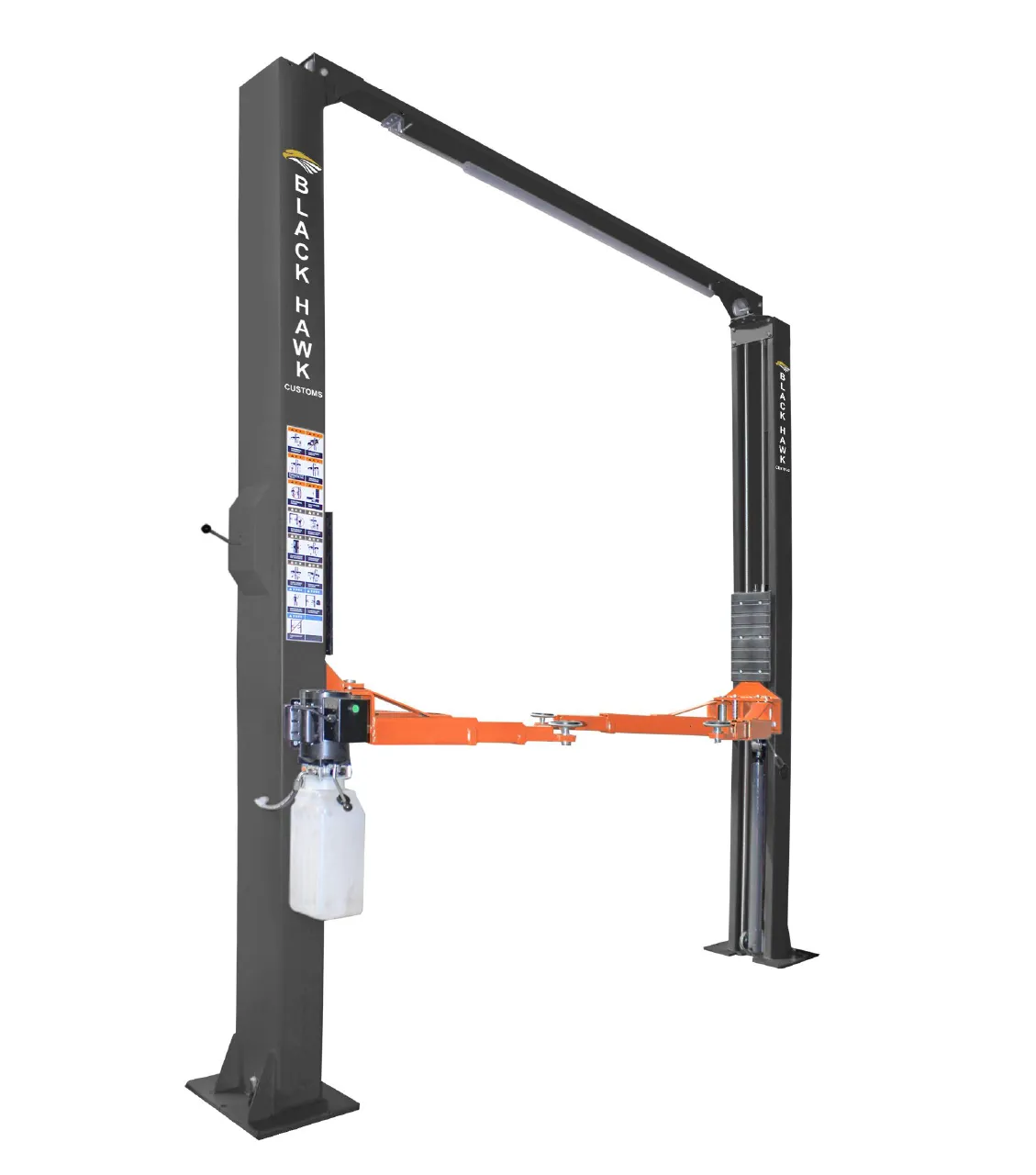 TWO POST CAR LIFT BLACK HAWK